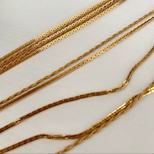 Vintage Gold Chain Layered Necklace